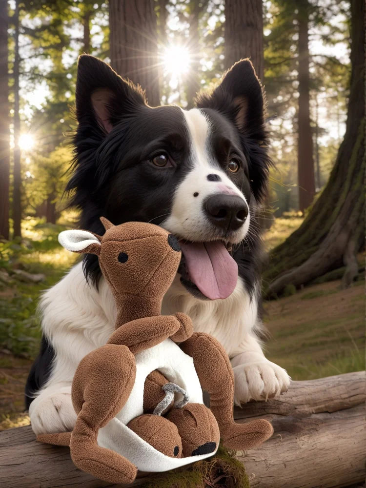 Interactive Kangaroo Dog Toy with Detachable Joeys | Plush Snuffle & Squeaky Enrichment Toy for Small & Medium Dogs | ArmoredDog™ - ArmoredDog