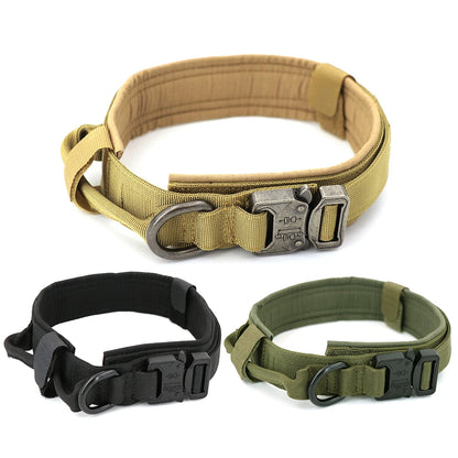Tactical Dog Collar with Heavy-Duty Metal Buckle & D-Ring – Adjustable Military-Grade Nylon | ArmoredDog™ - ArmoredDog