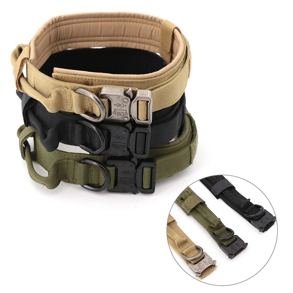 Tactical Dog Collar with Heavy-Duty Metal Buckle & D-Ring – Adjustable Military-Grade Nylon | ArmoredDog™ - ArmoredDog
