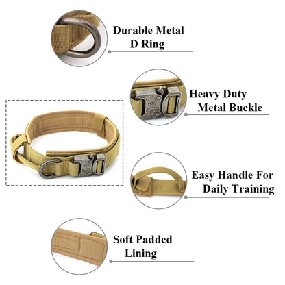 Tactical Dog Collar with Heavy-Duty Metal Buckle & D-Ring – Adjustable Military-Grade Nylon | ArmoredDog™ - ArmoredDog
