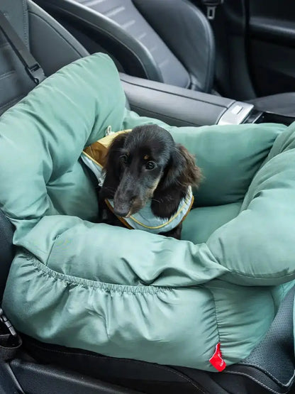 Soft Pet Car Seat Bed | Portable Dog & Cat Travel Booster Seat | Cozy Safety Carrier for Small Pets - ArmoredDog