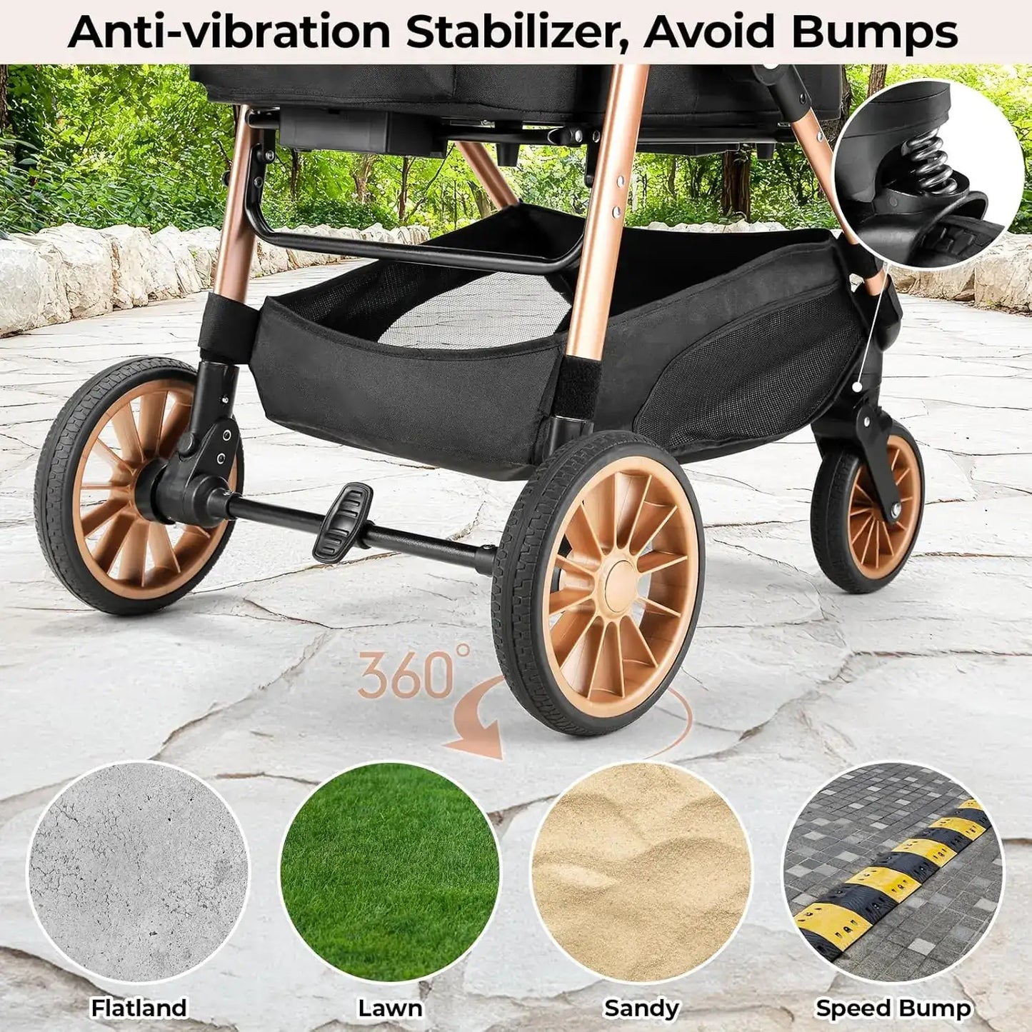 Luxury 3-in-1 Pet Stroller, Carrier & Car Seat | Anti-Vibration, Foldable Travel System for Dogs & Cats | ArmoredDog™ Elite Collection - ArmoredDog