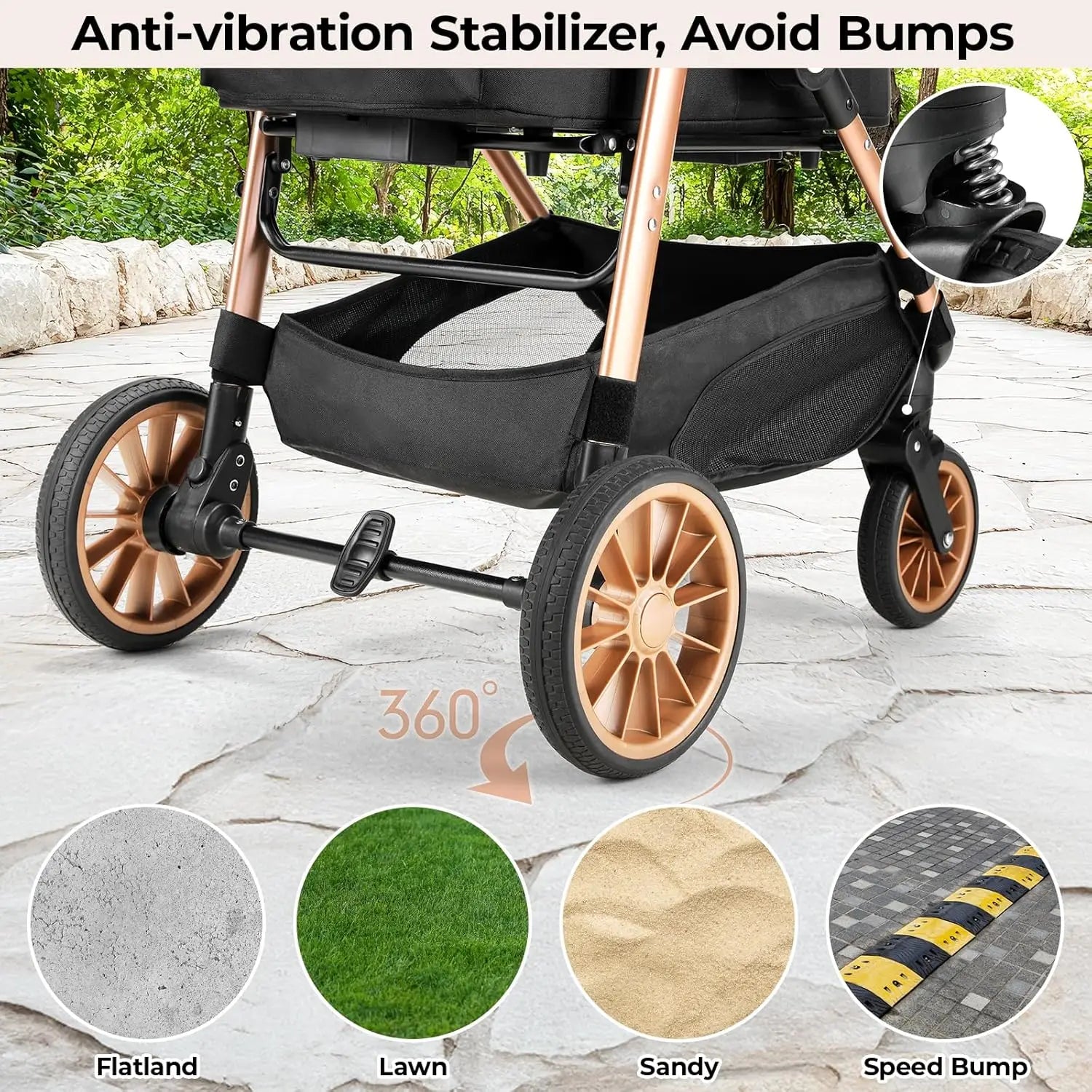 Luxury 3-in-1 Pet Stroller, Carrier & Car Seat | Anti-Vibration, Foldable Travel System for Dogs & Cats | ArmoredDog™ Elite Collection - ArmoredDog