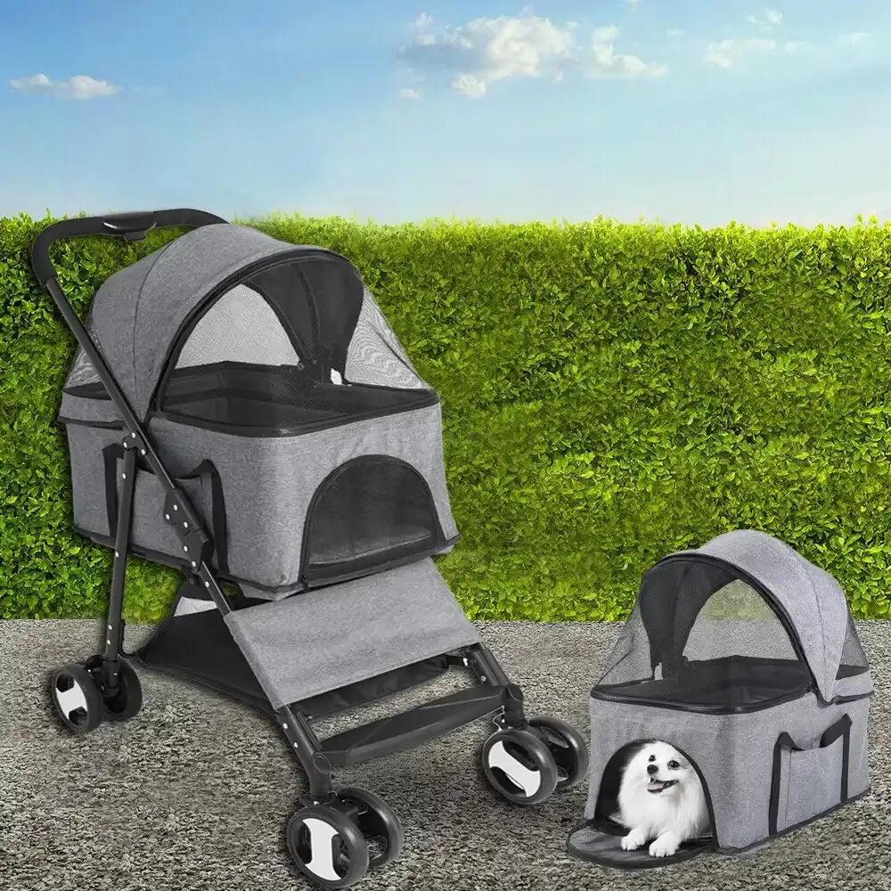 3-in-1 Foldable Pet Stroller, Carrier & Car Seat | Lightweight Travel Buggy for Dogs & Cats | ArmoredDog™ - ArmoredDog