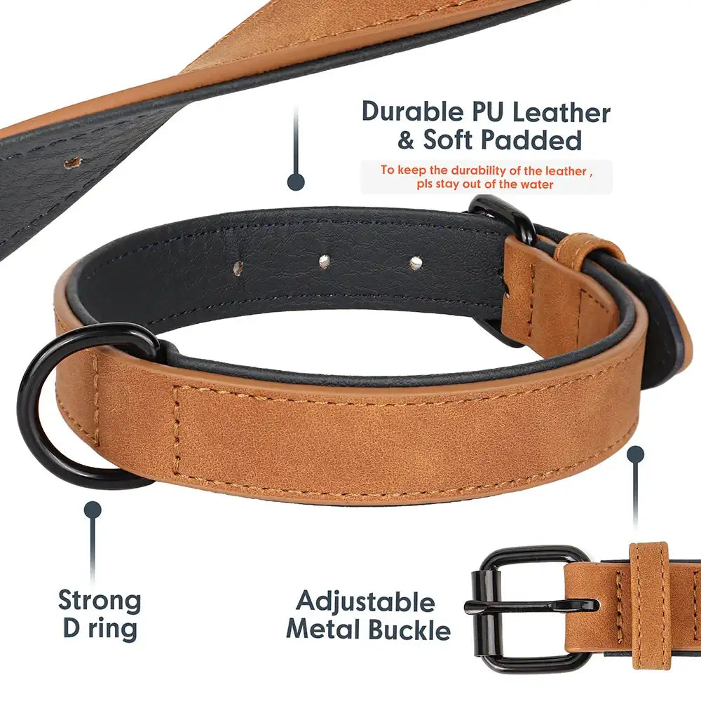 Premium Soft Suede Leather Dog Collar – Durable, Adjustable & Comfortable for All Breeds | ArmoredDog™ - ArmoredDog