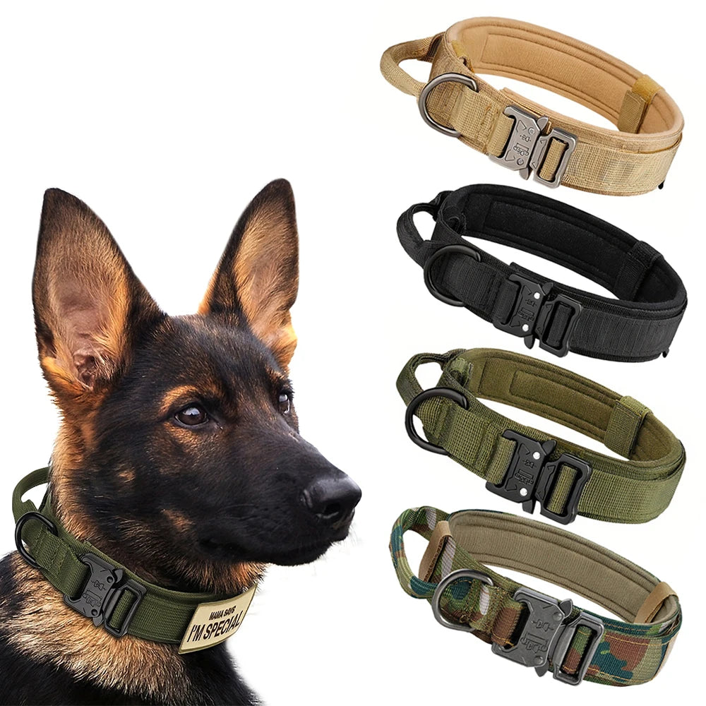 Tactical Dog Collar with Heavy-Duty Metal Buckle & D-Ring – Adjustable Military-Grade Nylon | ArmoredDog™ - ArmoredDog
