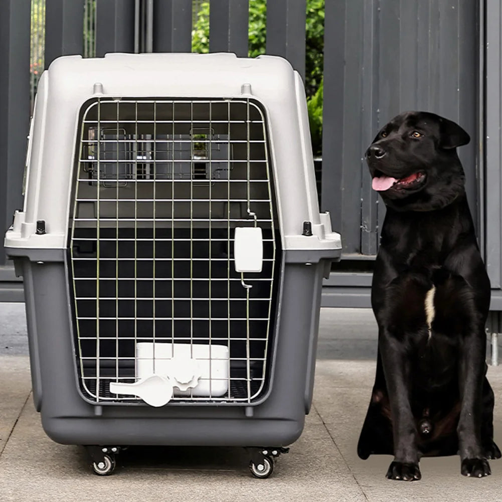 Airline Approved Pet Carrier with Wheels | Heavy-Duty Trolley Travel Crate for Dogs & Cats | ArmoredDog™ - ArmoredDog