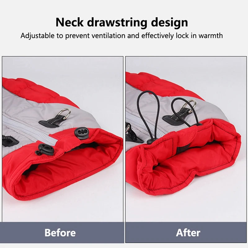 Reflective Waterproof Dog Jacket with Harness – Warm Padded Winter Coat for Outdoor Safety | ArmoredDog™