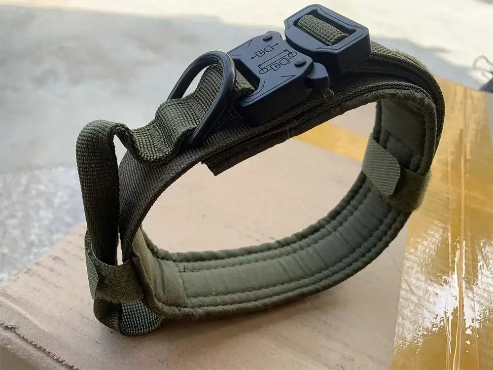 Tactical Dog Collar with Heavy-Duty Metal Buckle & D-Ring – Adjustable Military-Grade Nylon | ArmoredDog™ - ArmoredDog
