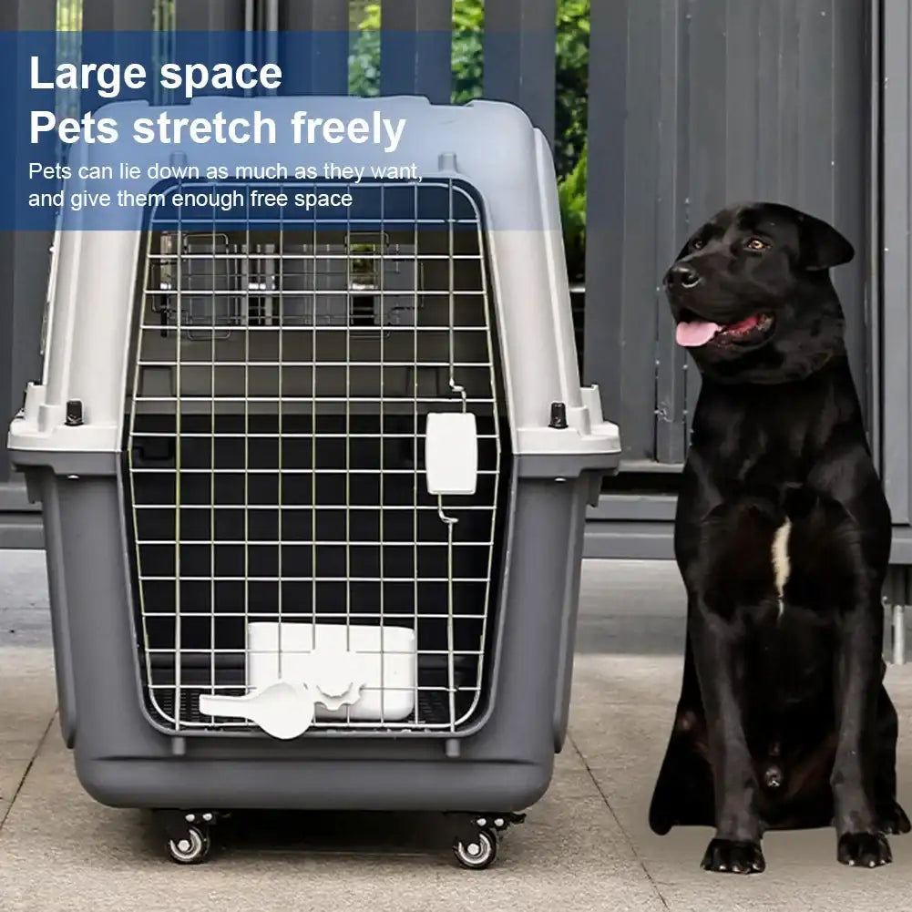 Airline Approved Pet Carrier with Wheels | Heavy-Duty Trolley Travel Crate for Dogs & Cats | ArmoredDog™ - ArmoredDog