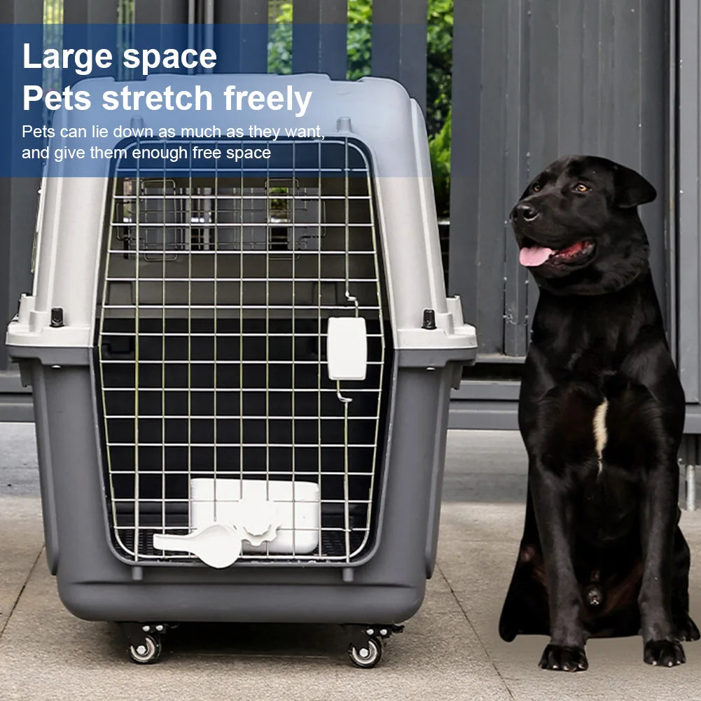Airline Approved Pet Carrier with Wheels | Heavy-Duty Trolley Travel Crate for Dogs & Cats | ArmoredDog™ - ArmoredDog