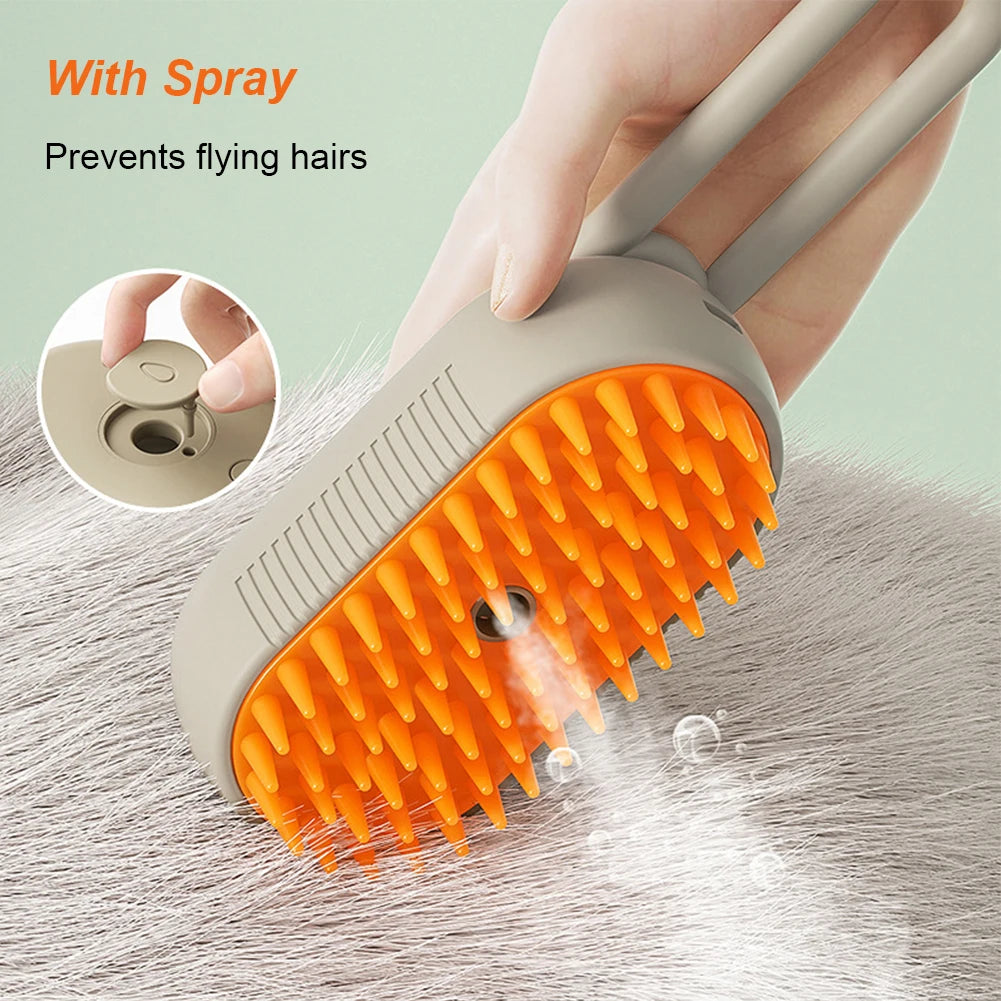 Rechargeable Pet Hair Remover Brush – Steam Cleaning & Grooming Tool for Dogs & Cats | Gentle Deshedding & Massage Brush | ArmoredDog™ - ArmoredDog