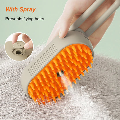 Rechargeable Pet Hair Remover Brush – Steam Cleaning & Grooming Tool for Dogs & Cats | Gentle Deshedding & Massage Brush | ArmoredDog™ - ArmoredDog