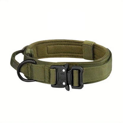 Tactical Dog Collar with Heavy-Duty Metal Buckle & D-Ring – Adjustable Military-Grade Nylon | ArmoredDog™ - ArmoredDog