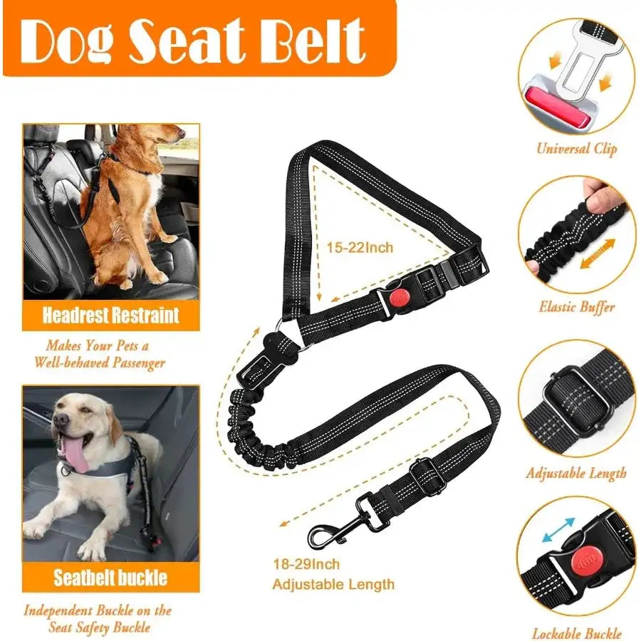 All-in-One Dog Harness, Leash & Travel Set – No-Pull Reflective Adjustable Harness with Safety Belt, Collar & Accessories | ArmoredDog™ - ArmoredDog