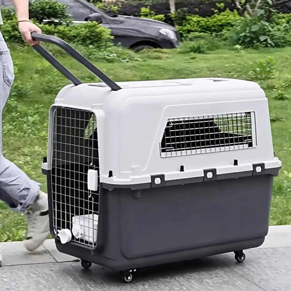 Airline Approved Pet Carrier with Wheels | Heavy-Duty Trolley Travel Crate for Dogs & Cats | ArmoredDog™ - ArmoredDog
