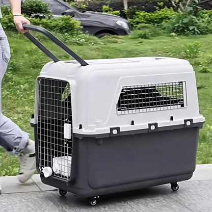 Airline Approved Pet Carrier with Wheels | Heavy-Duty Trolley Travel Crate for Dogs & Cats | ArmoredDog™ - ArmoredDog