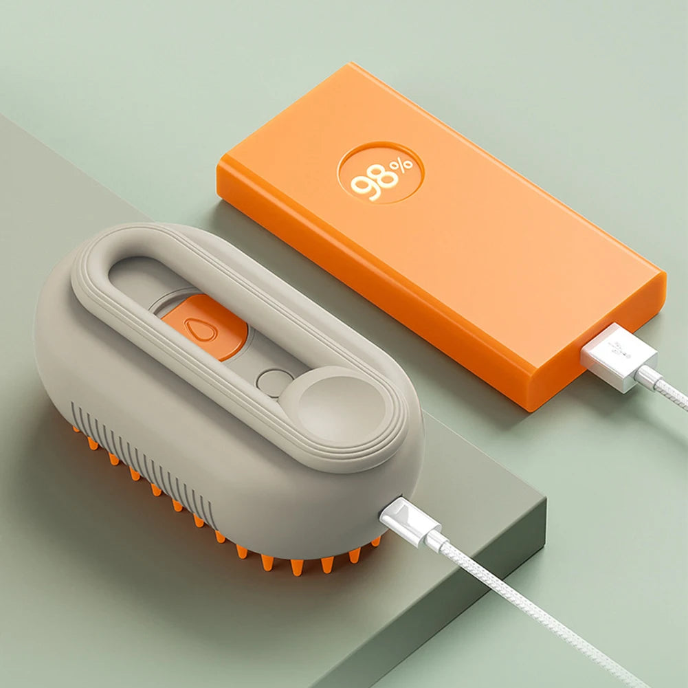 Rechargeable Pet Hair Remover Brush – Steam Cleaning & Grooming Tool for Dogs & Cats | Gentle Deshedding & Massage Brush | ArmoredDog™ - ArmoredDog
