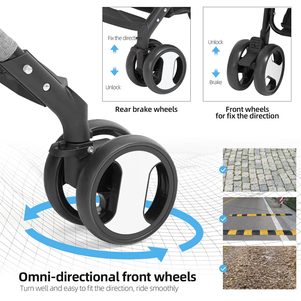 3-in-1 Foldable Pet Stroller, Carrier & Car Seat | Lightweight Travel Buggy for Dogs & Cats | ArmoredDog™ - ArmoredDog