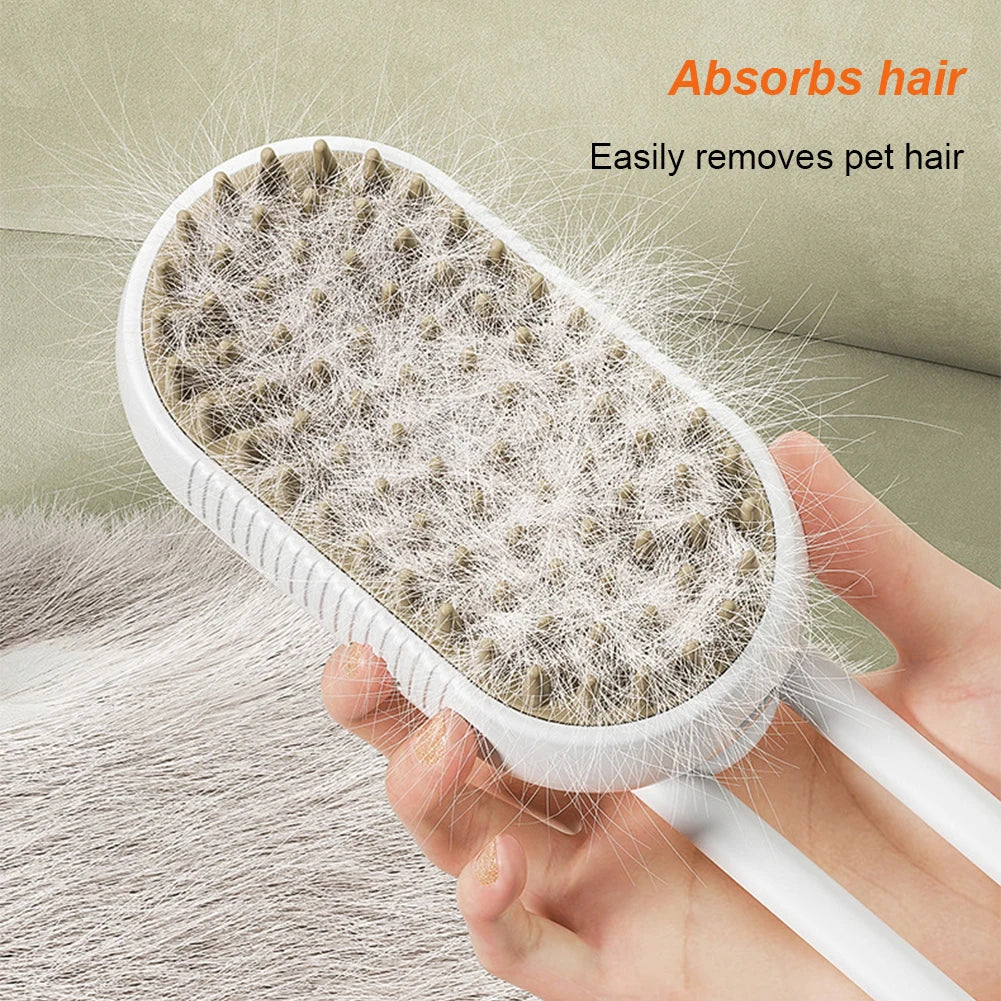 Rechargeable Pet Hair Remover Brush – Steam Cleaning & Grooming Tool for Dogs & Cats | Gentle Deshedding & Massage Brush | ArmoredDog™ - ArmoredDog