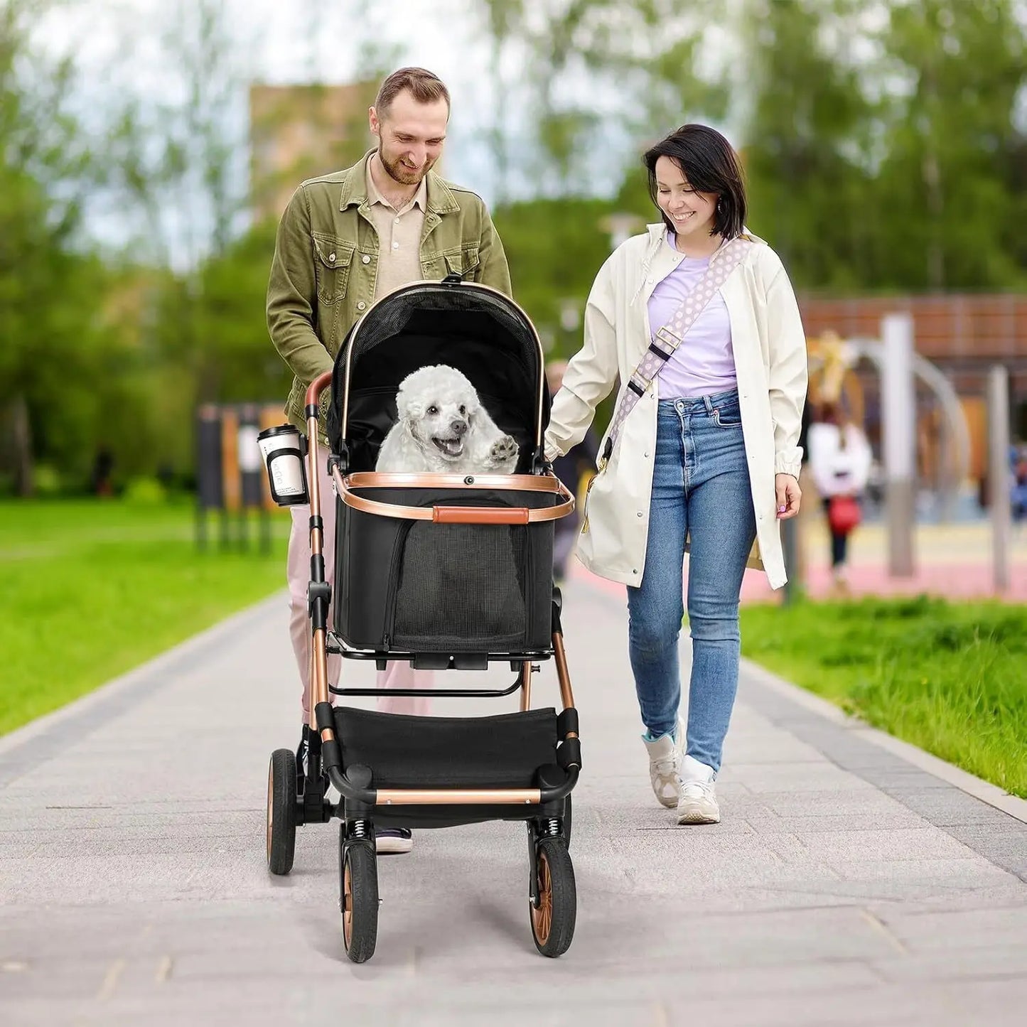 Luxury 3-in-1 Pet Stroller, Carrier & Car Seat | Anti-Vibration, Foldable Travel System for Dogs & Cats | ArmoredDog™ Elite Collection - ArmoredDog