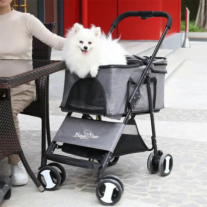 3-in-1 Foldable Pet Stroller, Carrier & Car Seat | Lightweight Travel Buggy for Dogs & Cats | ArmoredDog™ - ArmoredDog
