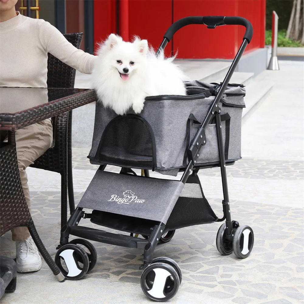 3-in-1 Foldable Pet Stroller, Carrier & Car Seat | Lightweight Travel Buggy for Dogs & Cats | ArmoredDog™ - ArmoredDog