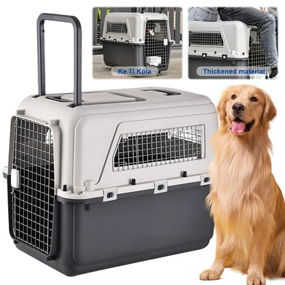 Airline Approved Pet Carrier with Wheels | Heavy-Duty Trolley Travel Crate for Dogs & Cats | ArmoredDog™ - ArmoredDog
