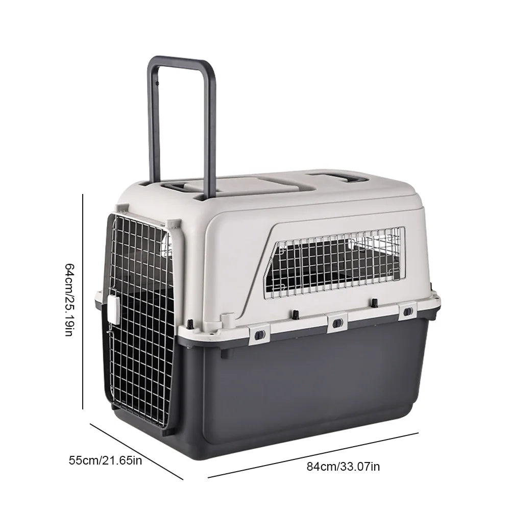 Airline Approved Pet Carrier with Wheels | Heavy-Duty Trolley Travel Crate for Dogs & Cats | ArmoredDog™ - ArmoredDog