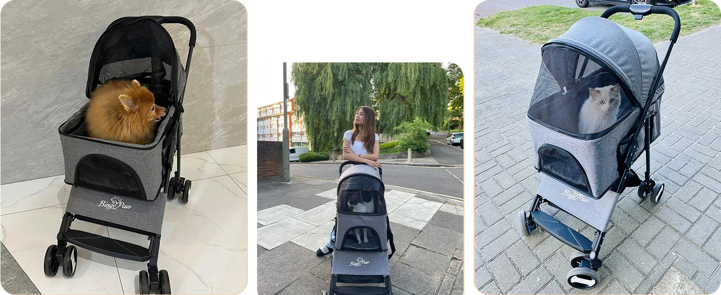 3-in-1 Foldable Pet Stroller, Carrier & Car Seat | Lightweight Travel Buggy for Dogs & Cats | ArmoredDog™ - ArmoredDog