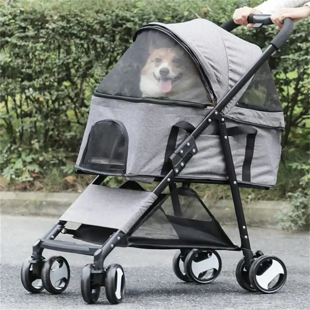 3-in-1 Foldable Pet Stroller, Carrier & Car Seat | Lightweight Travel Buggy for Dogs & Cats | ArmoredDog™ - ArmoredDog